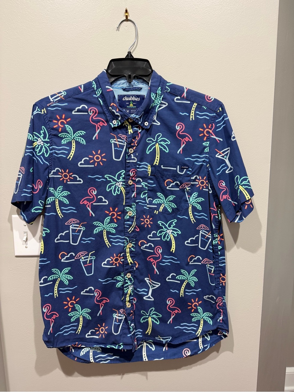 Fun Short Sleeve Button Down Shirt